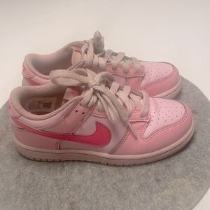 Pink Girls Size 1 Nike Dunks